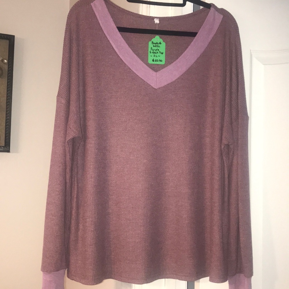 Purple Waffle Top